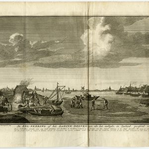 Antieke Prent-DARINKDELVEN-ZEELAND-ZIERIKZEE-ZOUTMAKING-TURF-Philips-Pronk-1750