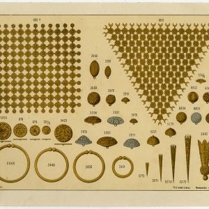 Antieke prent-GOUD-ZILVEREN-SIERADEN-PLAAT 7-Anoniem-c. 1890