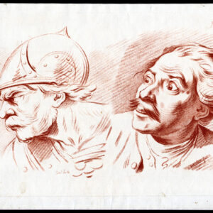 Antieke Master Print-ART STUDIE-MODEL-TEKENING-ANGER-FEAR-Smith-1765