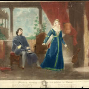 Antieke Master Print-PETRARCH-LAURA-SONNET-LOVE-Fradelle-Say-1838