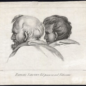 Antieke Master Print-PORTRET-FRESCO-SCHOOL VAN ATHENE-Mengs-Cunego-1784