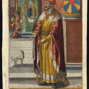 Antieke prent-CHARLES I-DE GOEDE-GRAAF VAN VLAANDEREN-DOG-Richer-1615