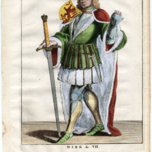 Antieke Prent-DIRK VII-GRAAF VAN HOLLAND-1650