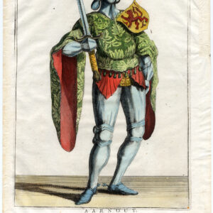 Antieke prent-ARNULF-AARNOUT-ARNOLD-GRAAF VAN HOLLAND-FRISIA-ARMOUR-1650