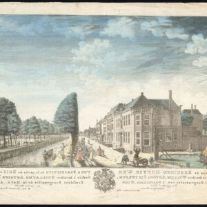 Antieke Optische Prent-DEN HAAG-BEZUIDENHOUTSEWEG-NEDERLAND-Scheurleer-1756