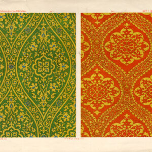 Antieke prent-DESIGN-MIDDLE LEEFTIJDEN-ORNAMENTEN-MUSTERZEICHNER-PLAAT 3-Bock-1860