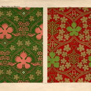 Antieke druk-DESIGN-MIDDLE LEEFTIJDEN-ORNAMENTEN-MUSTERZEICHNER-Bock-1860