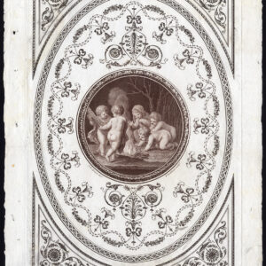 Antieke prent-DESIGN-NEOCLASSISCHE ORNAMENTEN-ART-PUTTI-PLAAT 25-Pergolesi-1785