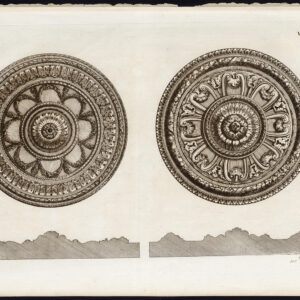 Antieke prent-DESIGN-ORNAMENTEN-DECORATIE-LALONDE-BORD 105-Pequegnot-1858