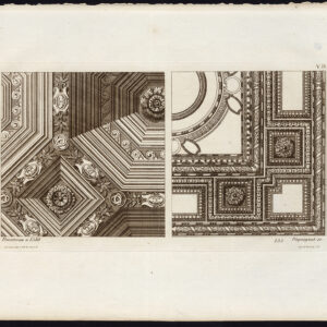 Antieke prent-DESIGN-ORNAMENTEN-DECORATIE-DUCERCEAU-BORD 135-Pequegnot-1858