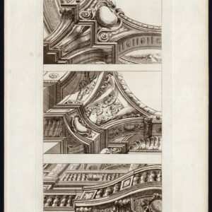 Antieke prent-DESIGN-ORNAMENTEN-DECORATIE-MITTELLI-BIBIENA-PL 136-Pequegnot-1858