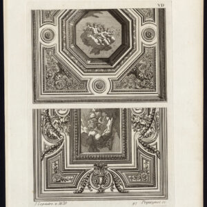 Antieke prent-DESIGN-ORNAMENTEN-DECORATIE-LEPAUTRE-BORD 97-Pequegnot-1858
