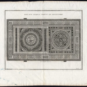 Antieke prent-DESIGN-ORNAMENTEN-VLOER-TEMPEL-ENGELAND-PLAAT 6-1770