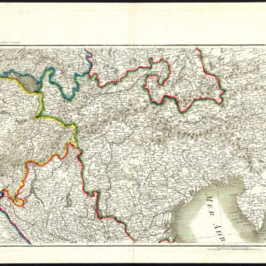 Antieke Kaart Noord-Italië Zwitserland 1840