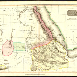 Antieke Kaart Abyssinië Nubië Ethiopië Sudan Egypte Golf Van Aden Pinkerton 1814