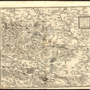 Antieke Kaart Mansfeldiae County Mansfeld Eisleben Duitsland Ortelius 1580