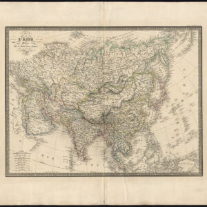 Antieke Kaart Azië China Rusland Siberië India 1833