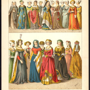 Antieke prent-DUITSLAND-Hertogin-BURGER-NOBILITEIT-PL. 51-Kretschmer-Rohrbach-1882