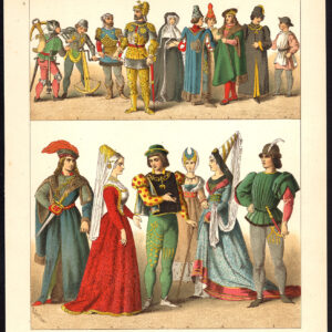 Antieke prent-FRANKRIJK-RIDDER-BURGER-NOBILITEIT-PL. 56-Kretschmer-Rohrbach-1882