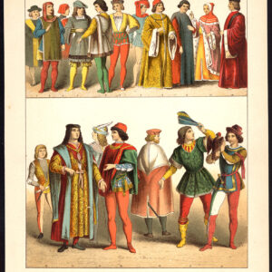 Antieke print-ITALIË-FLORENCE-VENETIË-SENATOR-PL. 57-Kretschmer-Rohrbach-1882