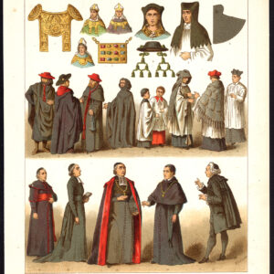 Antieke prent-ALTAARSERVER-BISSCHOP-KARDINAAL-PRIEST-PL 82-Kretschmer-Rohrbach-1882