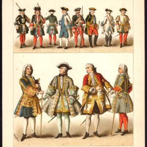 Antieke prent-FRANKRIJK-GARDIST-OFFICIER-MILITAIRE-PL. 96-Kretschmer-Rohrbach-1882