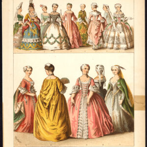 Antieke print-FRANKRIJK-JURK-UPPER CLASS-CIVILIAN-PL. 97-Kretschmer-Rohrbach-1882