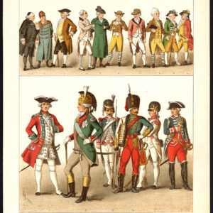 Antieke prent-FRANKRIJK-HUSSAR-GRENADIER-SWISS GUARD-PL 99-Kretschmer-Rohrbach-1882