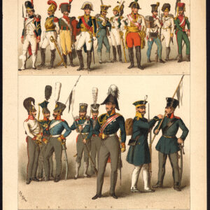 Antieke prent-FRANKRIJK-DUITSLAND-MILITAIRE-HUZAAR-PL. 101-Kretschmer-Rohrbach-1882