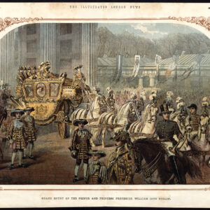 Antieke prent-PRINS FREDERICK WILLIAM-BERLIN-DUITSLAND-GRAND ENTRY-1858