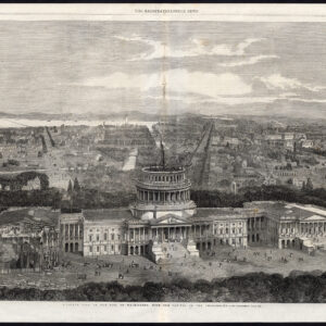Antieke prent-WASHINGTON-CAPITOL-VERENIGDE STATEN-SMITHSONIAN-Andrews-1861