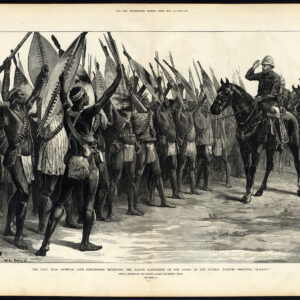 Antieke prent-ANGLO ZULU OORLOG-ZUID-AFRIKA-GENERAAL CHELMSFORD-Palmer-Overend-1879