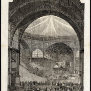 Antieke prent-GROTE LONDEN EXPOSITIE-THE INTERNATIONAL-ORCHESTRA-Jackson-1862