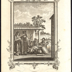 Antieke prent-TATARS-TARTARY-DAGESTAN-RUSLAND-TARCU-HABITS-Goodnight-1782