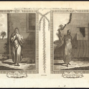 Antieke prent-AFRIKA-KOSTUUM-VROUW-MAROKKO-GEWOONTE-Morris-1782