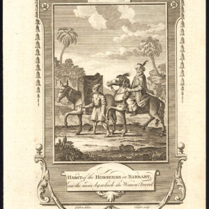 Antieke prent-BARBARY-NOORD-AFRIKA-RUITER-TRAVEL-HABIT-Taylor-Cochin-1782