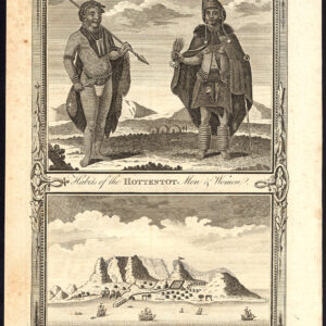 Antieke prent-HOTTENTOTS-KHOIKHOI-KAAP VAN GOEDE HOOP-ZUID-AFRIKA-Sherwin-1782