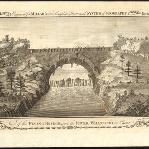 Antieke prent-CHINA-GELE RIVIER-VLIEGENDE BRIDGE-HUANG HE-Rennoldson-1782