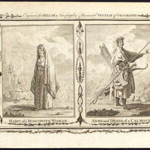 Antieke prent-MOSCOVY-KALMYKIA-RUSLAND-KOSTUUM-ARMEN-JURK-Grainger-1782