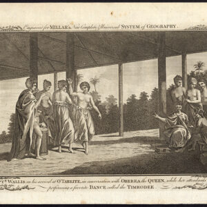 Antieke prent-CAPTAIN WALLIS-KONINGIN OBEREA-TAHITI-TIMRODEE-Morris-Hamilton-1782
