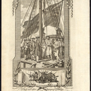 Antieke prent-CAPTAIN COOK-TAHITI-NATIVES-SHIP-TWEEDE VOYAGE-Grignion-Wale-1782