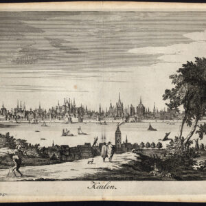 Antieke prent-KOLN-KEULEN-KEULEN-DUITSLAND-VIEW-Halma-1705