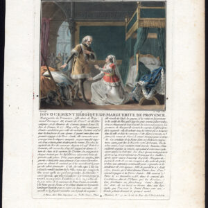 Antieke prent-MARGARET VAN PROVENCE-MARGUERITE-KONINGIN-FRANKRIJK-LOUIS IX-Sergent-1787