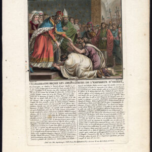 Antieke prent-KAREL DE MAGNE-KAREL DE GROTE-FRANKS-KEIZER-Moret-Naigeon-1791