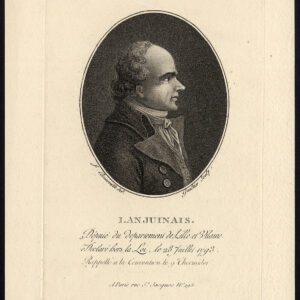 Antieke prent-JEAN DENIS-COMTE LANJUINAIS-POLITICUS-Gaultier-Bonneville-1795