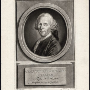 Antieke prent-CHRISTIANUS FURCHTEGOTT GELLERT-DUITS DICHTER-Haid-Graff-1775