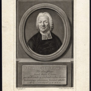 Antieke prent-JOHANN AUGUST ERNESTI-DUITSE THEOLOOG-Haid-Graff-1776