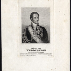 Antieke prent-ARTHUR WELLESLEY-DUKE VAN WELLINGTON-Bahmann-Phillips-1840