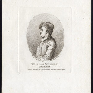 Antieke prent-WILLIAM WOOLLETT-GRAVER-ENGELAND-PORTRET-Bartolozzi-Hearne-1795