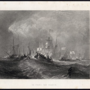 Antieke prent-DE PRINS VAN ORANJE-SCHIP-1830